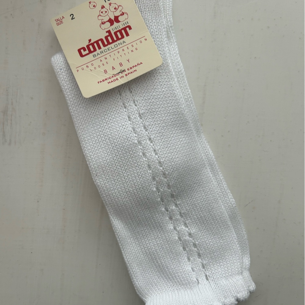 Heirloom Quality 100% Cotton Side
Crochet Knee Sock